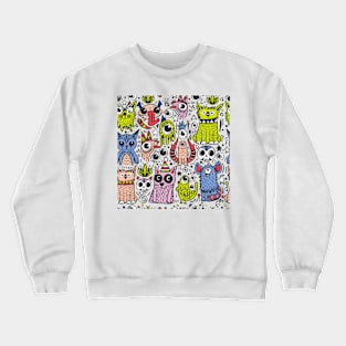 Cute hand drawn characters Crewneck Sweatshirt